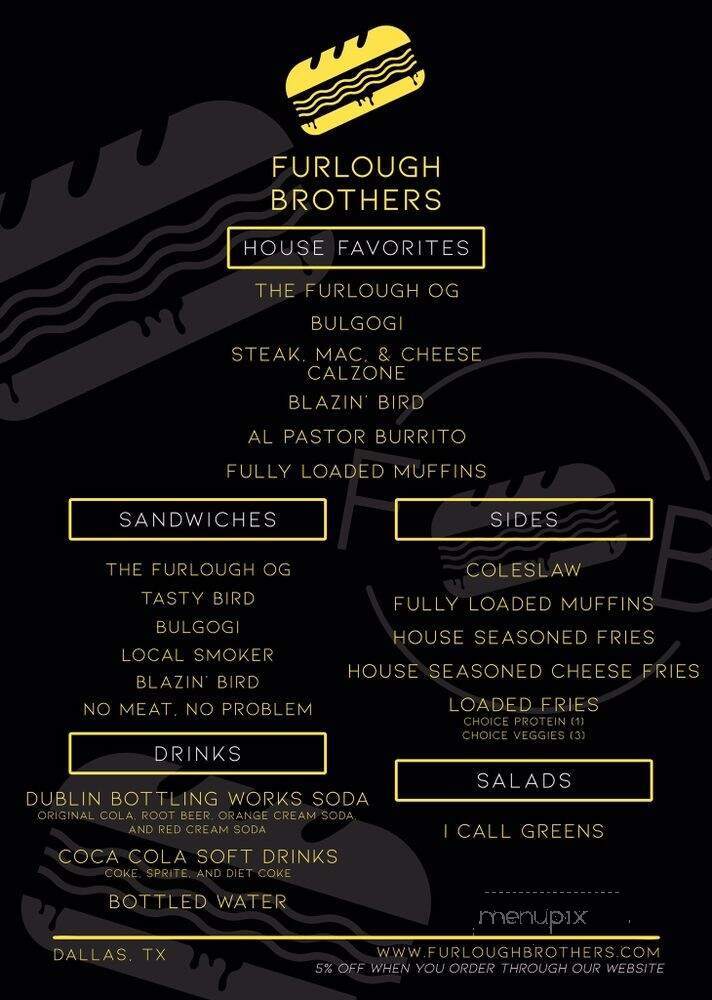 Furlough Brothers - Dallas, TX menu_pic