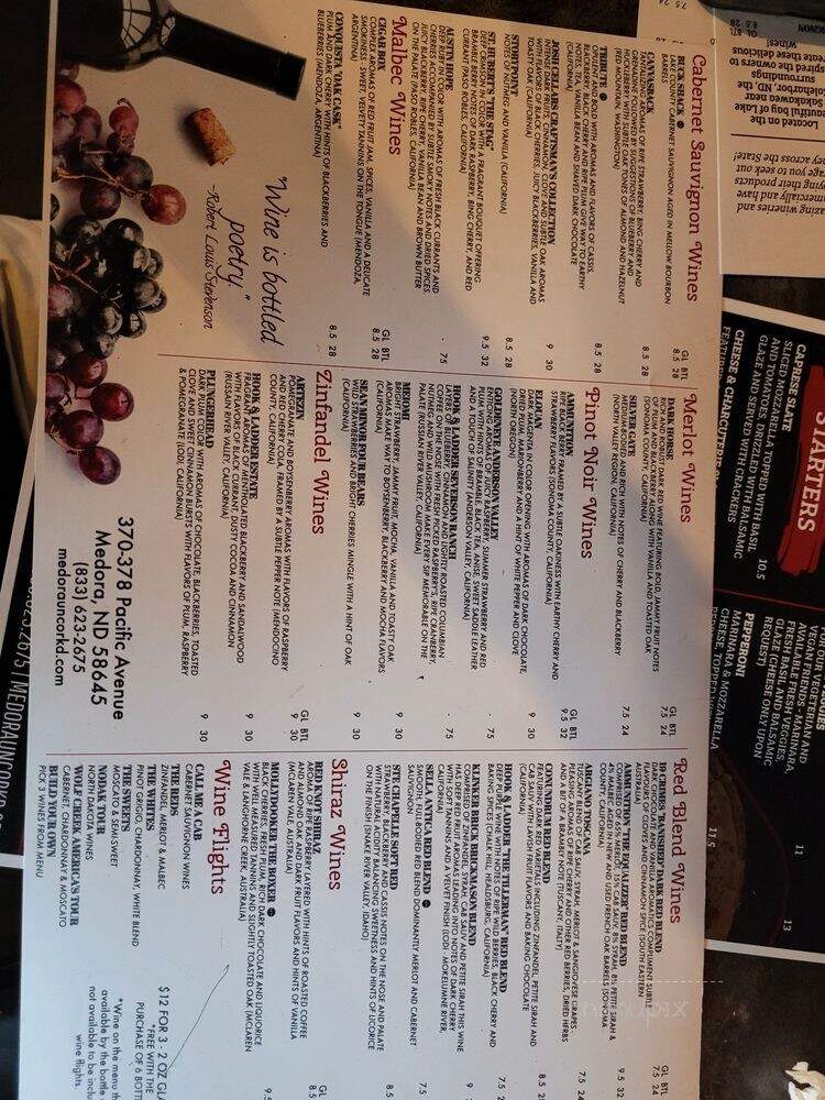 Medora Uncork'd - Medora, ND menu_pic