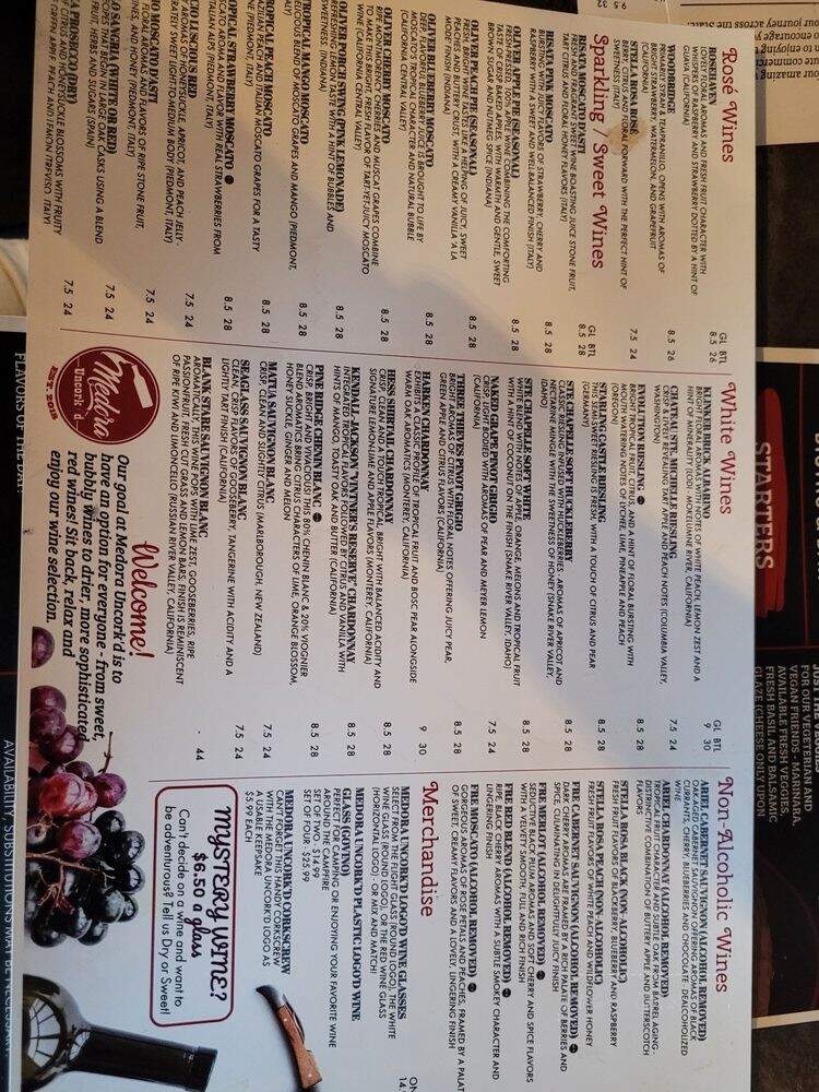 Medora Uncork'd - Medora, ND menu_pic
