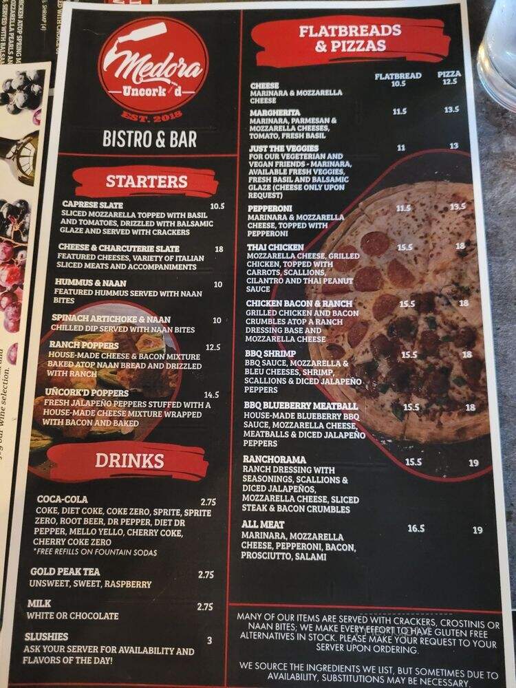 Medora Uncork'd - Medora, ND menu_pic