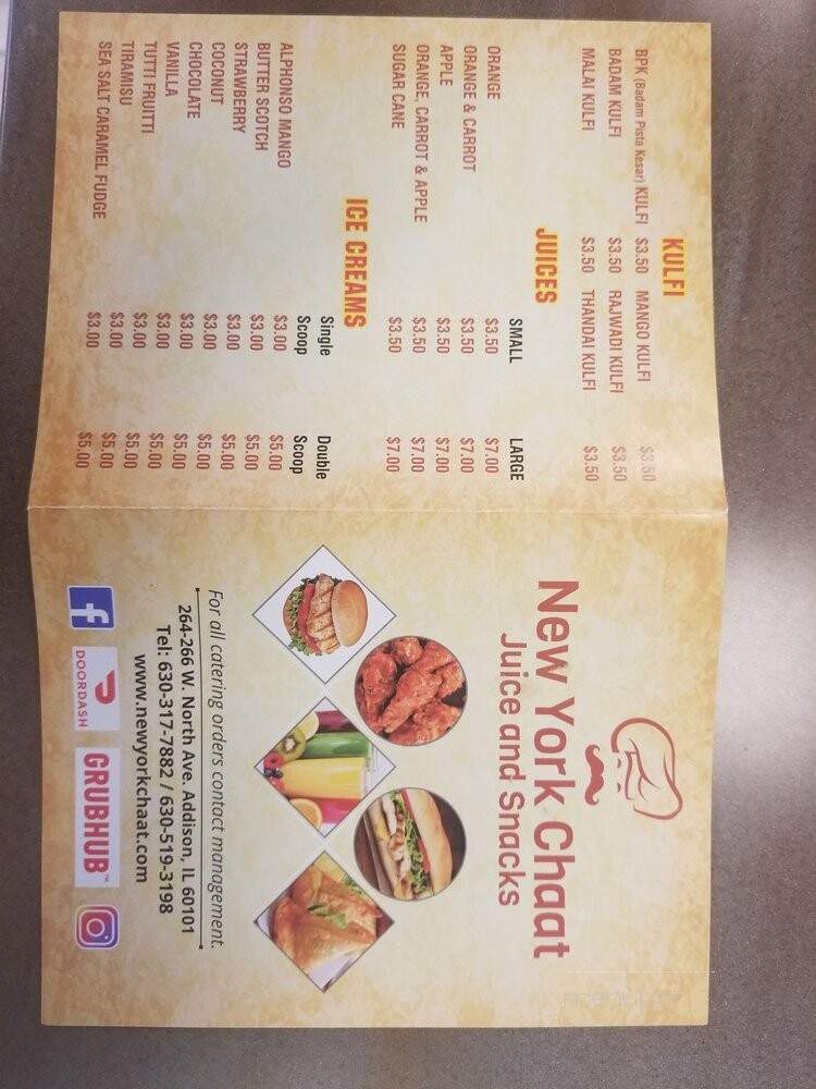 New York Chaat - Addison, IL menu_pic