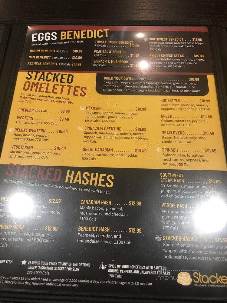Stacked Pancake & Breakfast House - Burlington, ON menu_pic