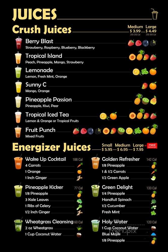 Agua Fresh - Sioux Falls, SD menu_pic