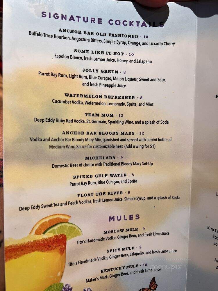 Anchor Bar - Round Rock, TX menu_pic