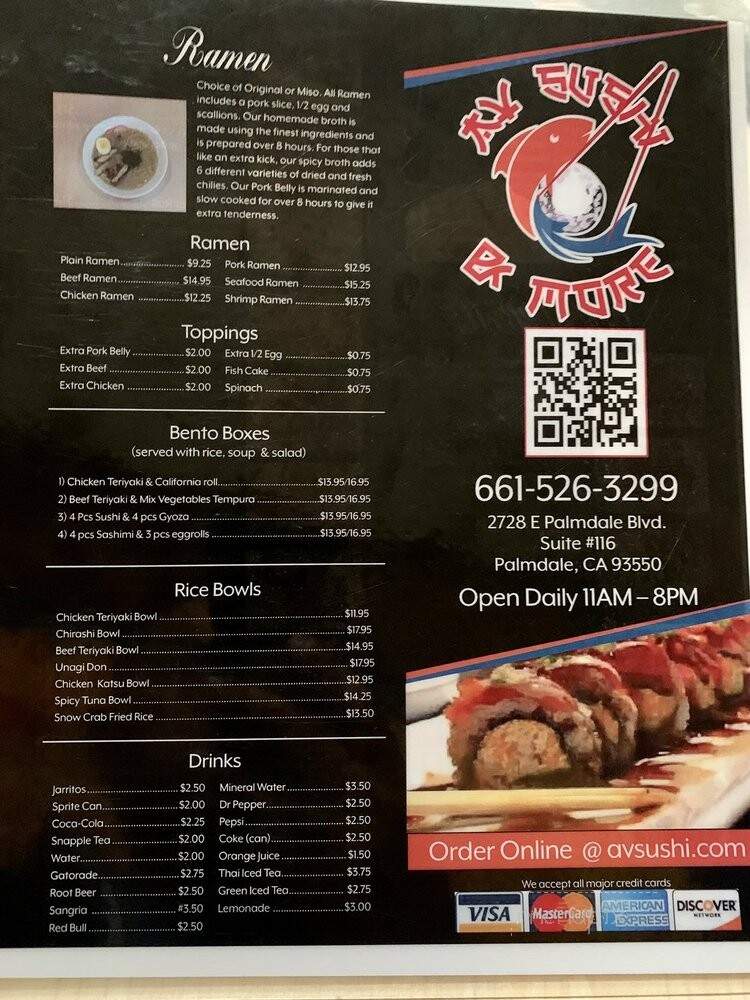 AV Sushi & More - Palmdale, CA menu_pic