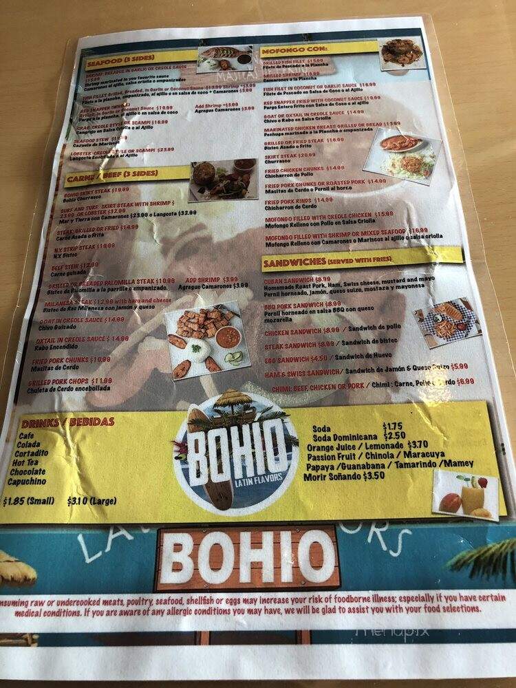 Bohio Latin Flavors - Pompano Beach, FL menu_pic