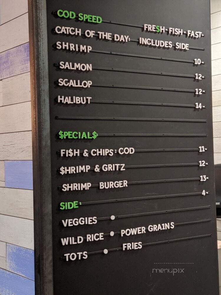 Codspeed - Salt Lake City, UT menu_pic
