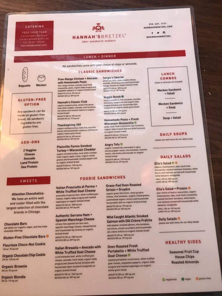 Hannah's Bretzel - Chicago, IL menu_pic
