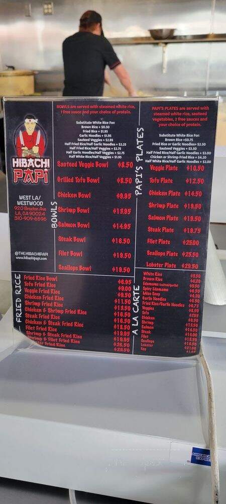 Hibachi Papi - Los Angeles, CA menu_pic