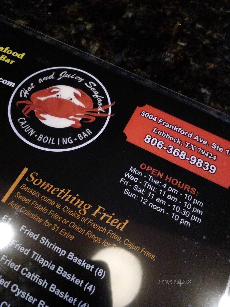 Hot & Juicy Seafood - Lubbock, TX menu_pic