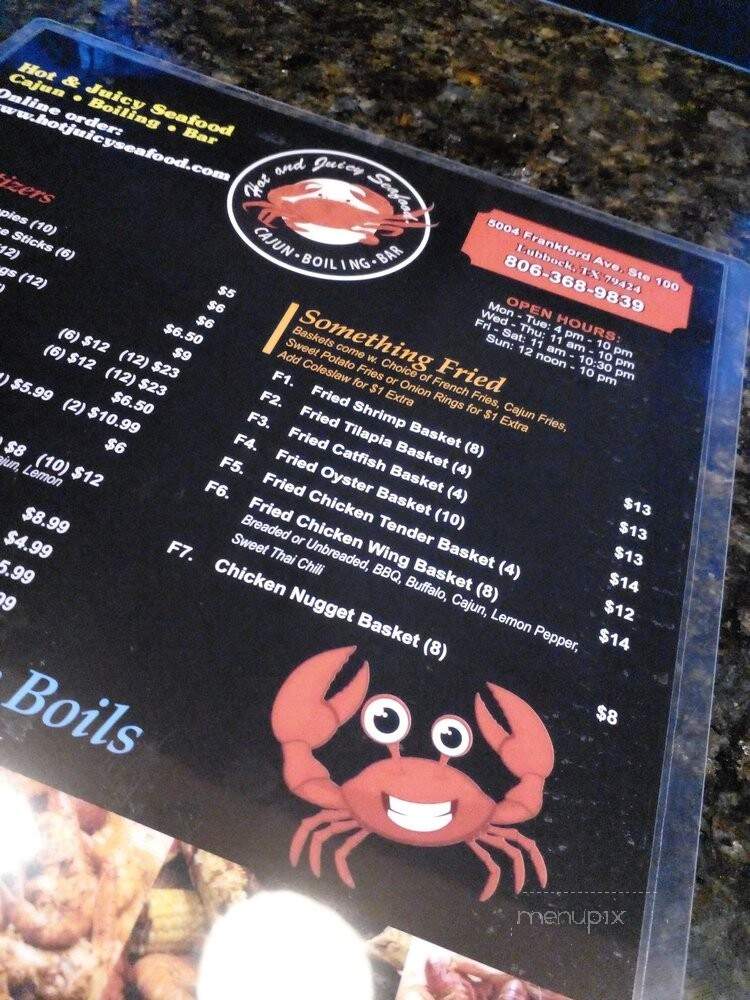 Hot & Juicy Seafood - Lubbock, TX menu_pic