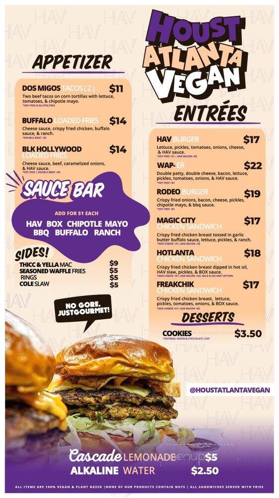 Houstatlantavegan - Houston, TX menu_pic