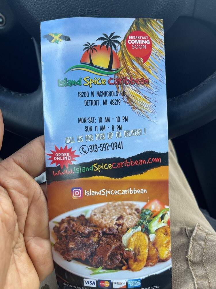 Island Spice Caribbean & American Restaurant - Detroit, MI menu_pic