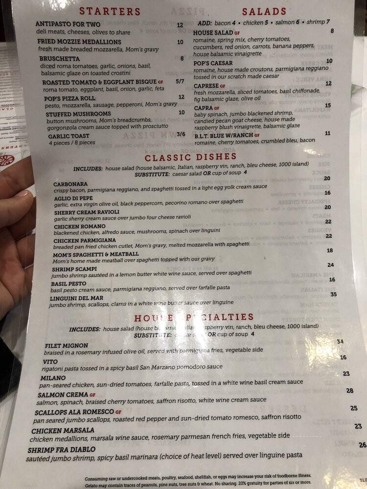 Luna Rosa Gelato Cafe & Restaurant - Mauldin, SC menu_pic