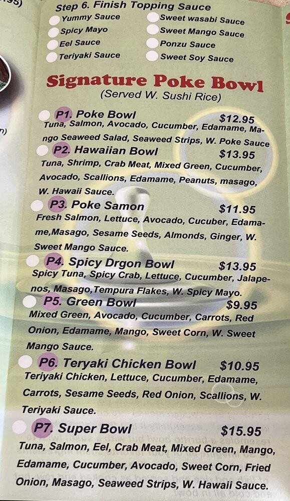 Mizu Sushirrito & Hibachi - Tallahassee, FL menu_pic