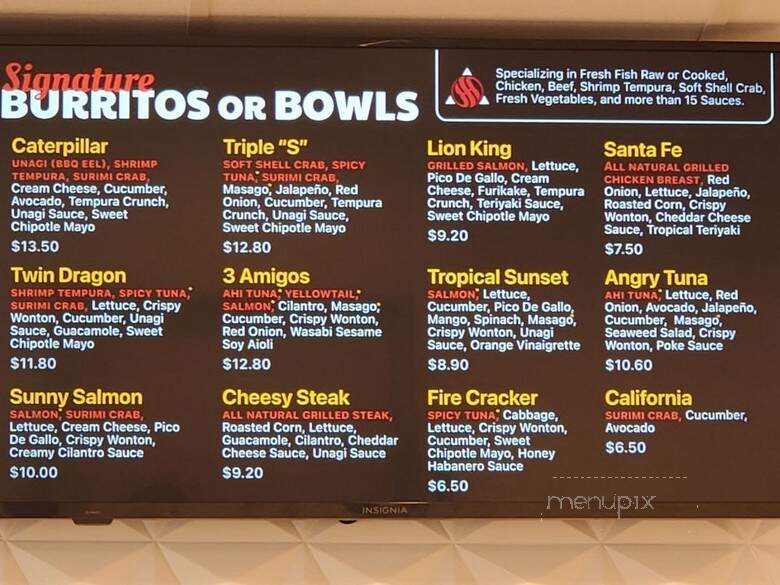 Soho Sushi Burrito - North Las Vegas, NV menu_pic