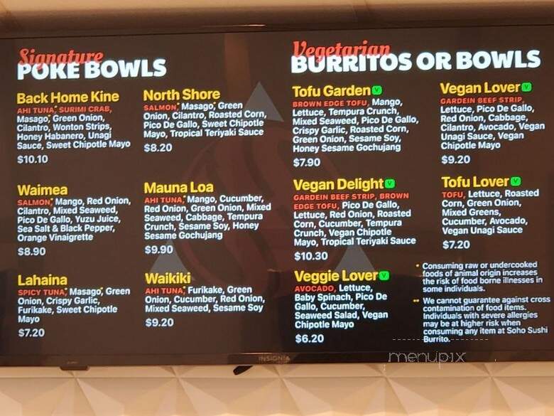 Soho Sushi Burrito - North Las Vegas, NV menu_pic