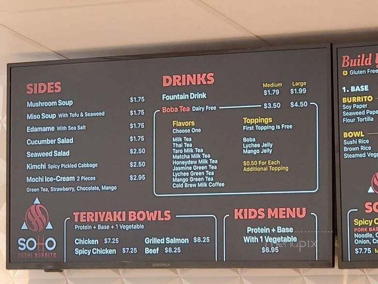 Soho Sushi Burrito - North Las Vegas, NV menu_pic