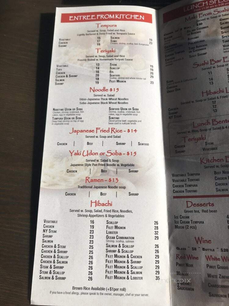 Sumo Sushi and Hibachi - Tuckahoe, NY menu_pic
