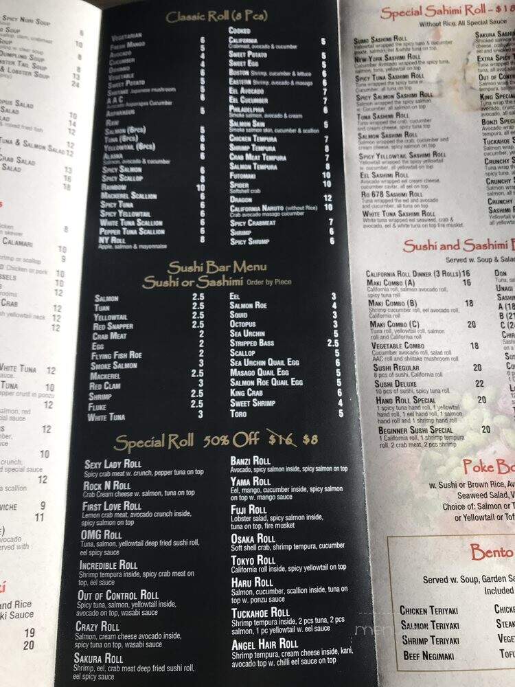 Sumo Sushi and Hibachi - Tuckahoe, NY menu_pic