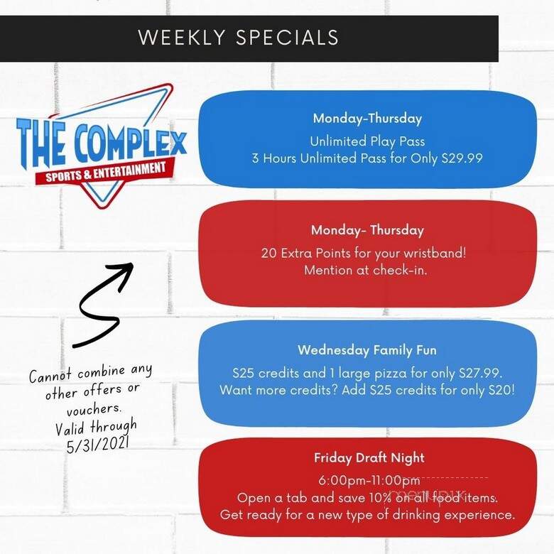The Complex - Buford, GA menu_pic