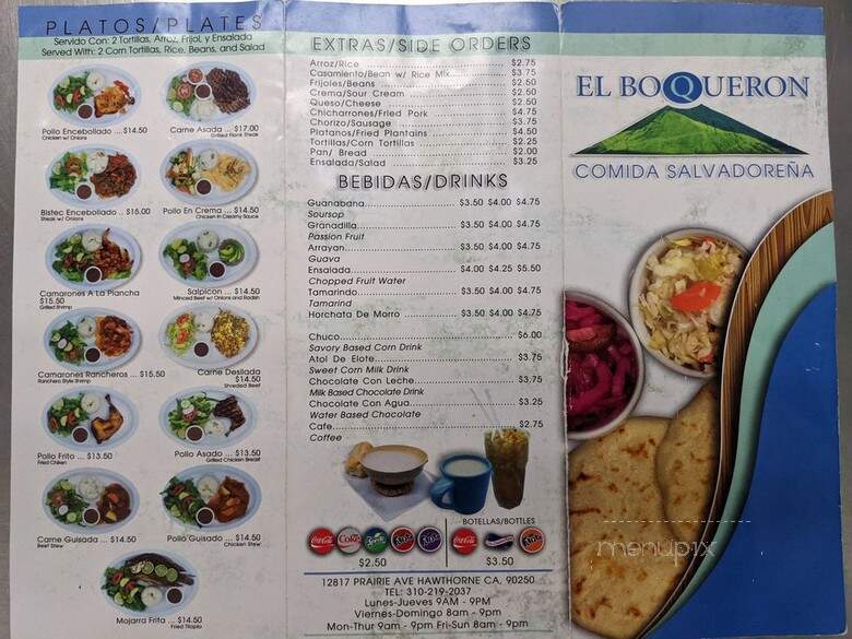 El Boqueron - Los Angeles, CA menu_pic