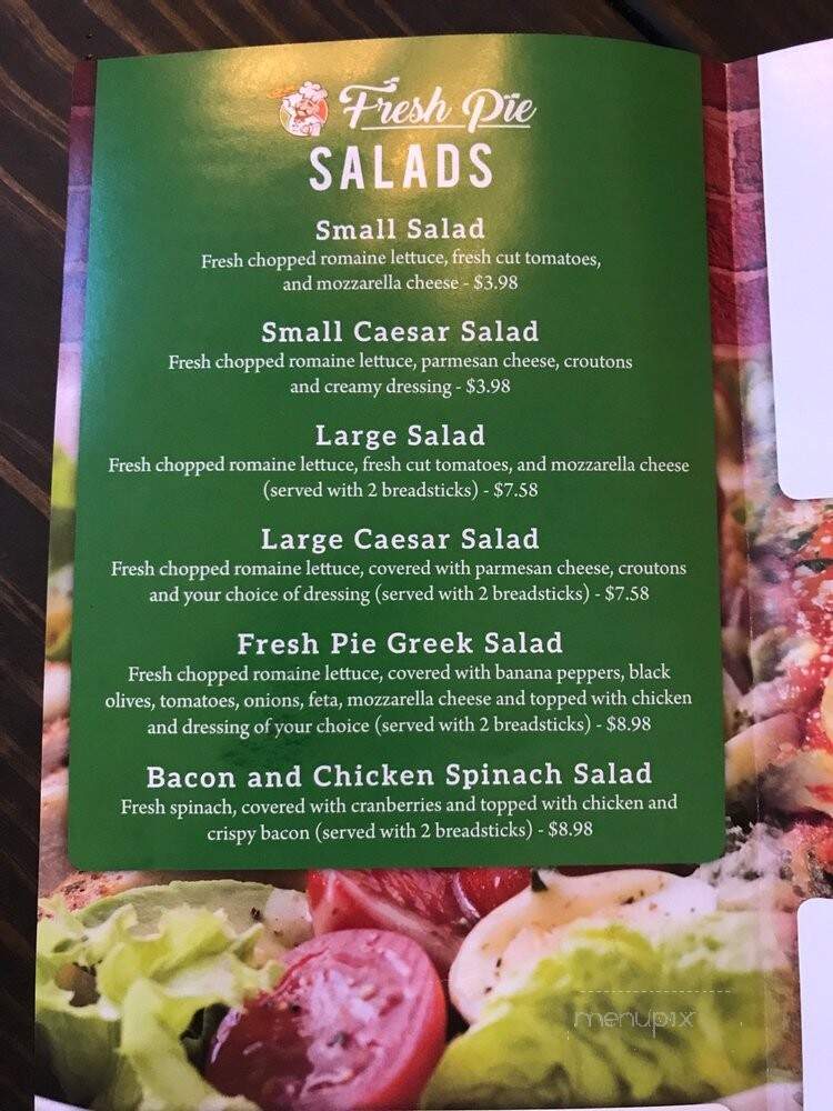 Fresh Pie Pizza - Byron, GA menu_pic