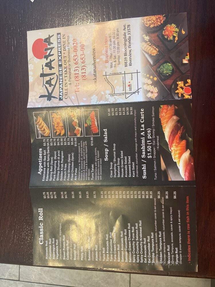 Katana Japanese Express - Riverview, FL menu_pic
