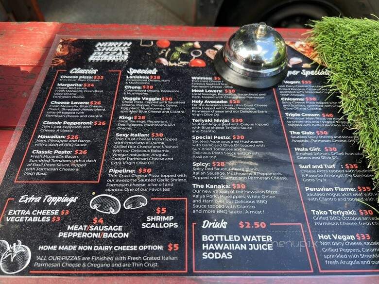 North Shore Pizzas - Haleiwa, HI menu_pic