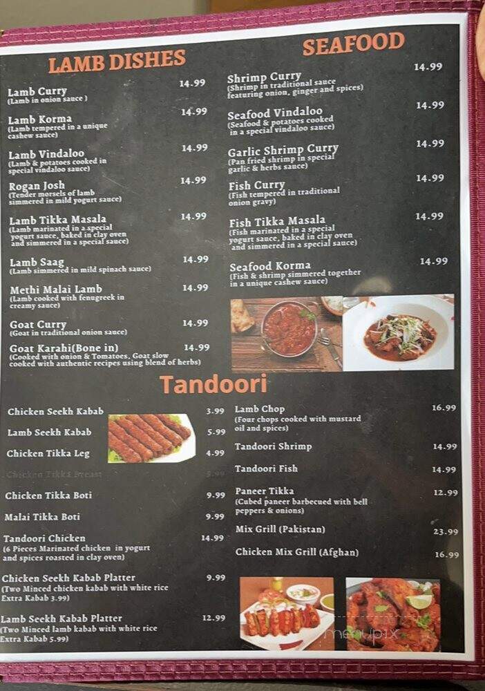 Paradise Indian Grill - Sacramento, CA menu_pic