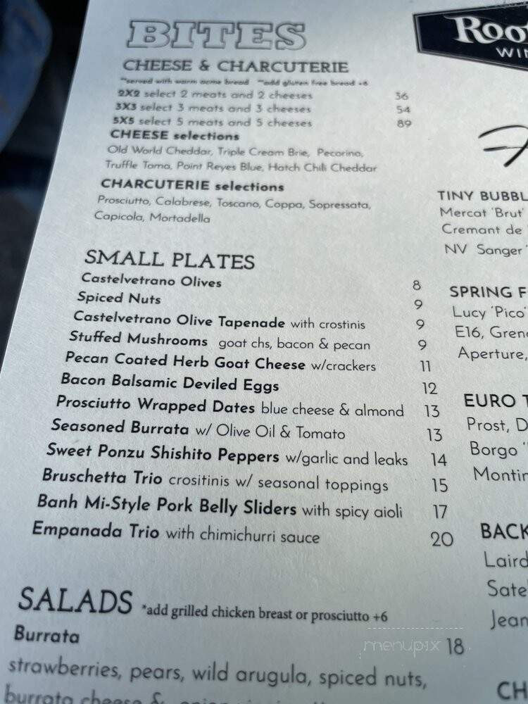 Rootstock Wine Bar - Mountain View, CA menu_pic