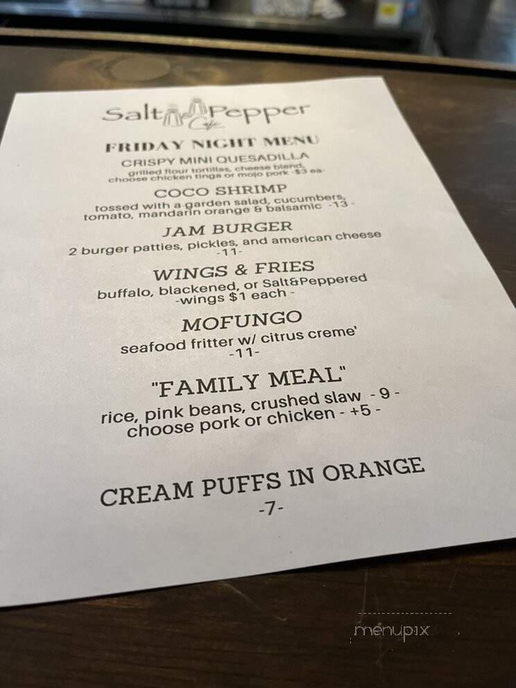 Salt & Pepper Cafe - Bradenton, FL menu_pic