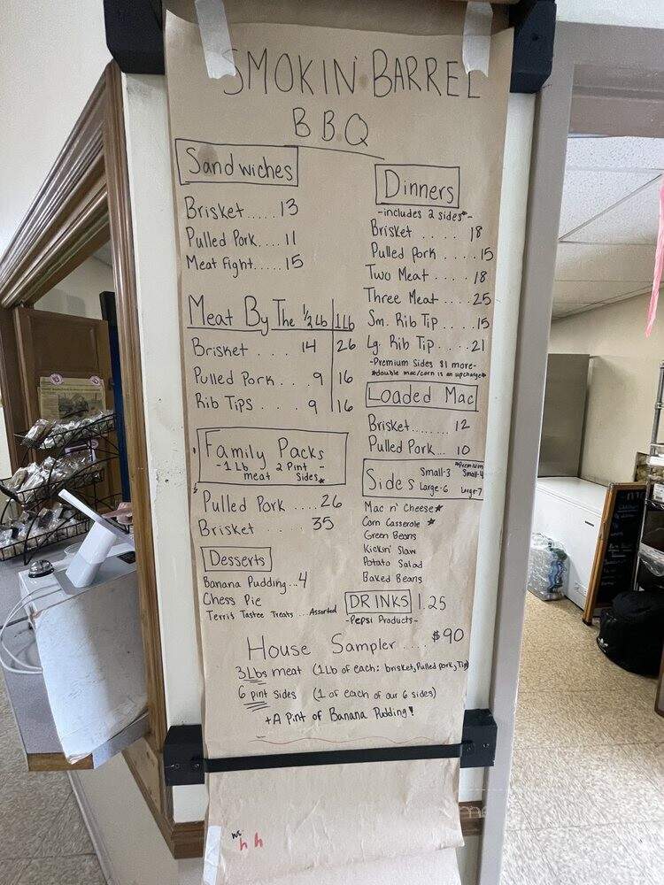 Smokin' Barrel BBQ - Indianapolis, IN menu_pic