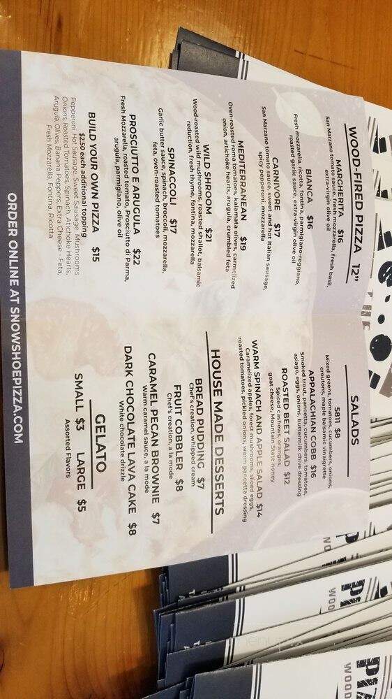 The Pizza Slice - Snowshoe, WV menu_pic