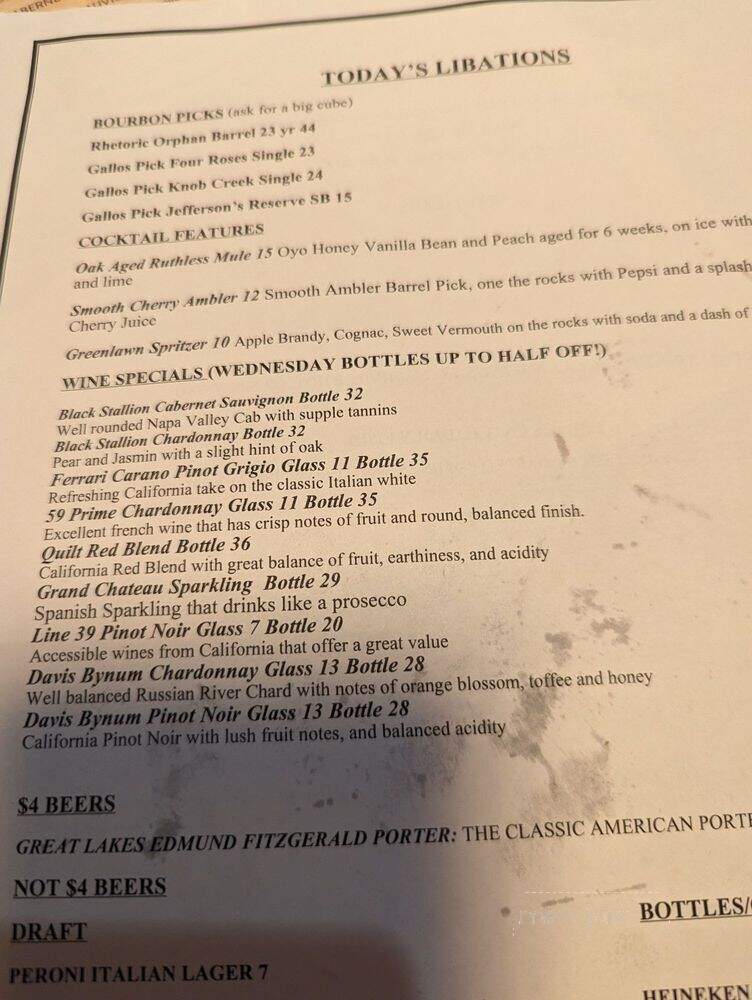 Gallo's on High - Columbus, OH menu_pic
