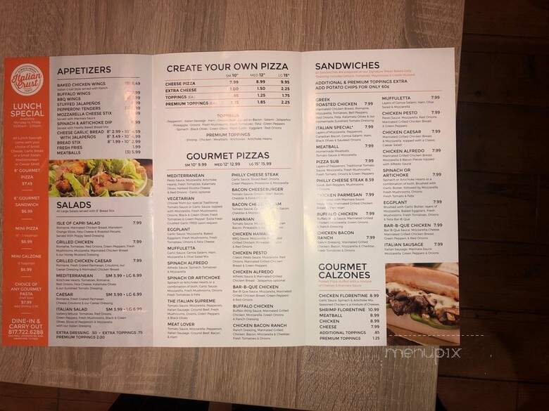 Italian Crust - Grapevine, TX menu_pic