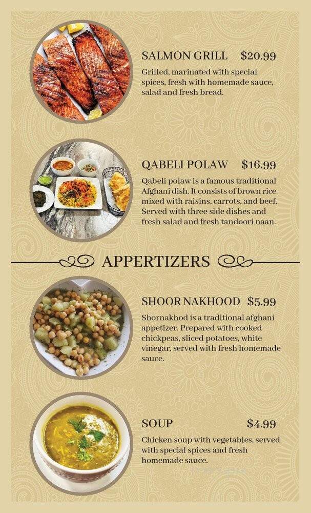 Khyber Restaurant - Folsom, CA menu_pic
