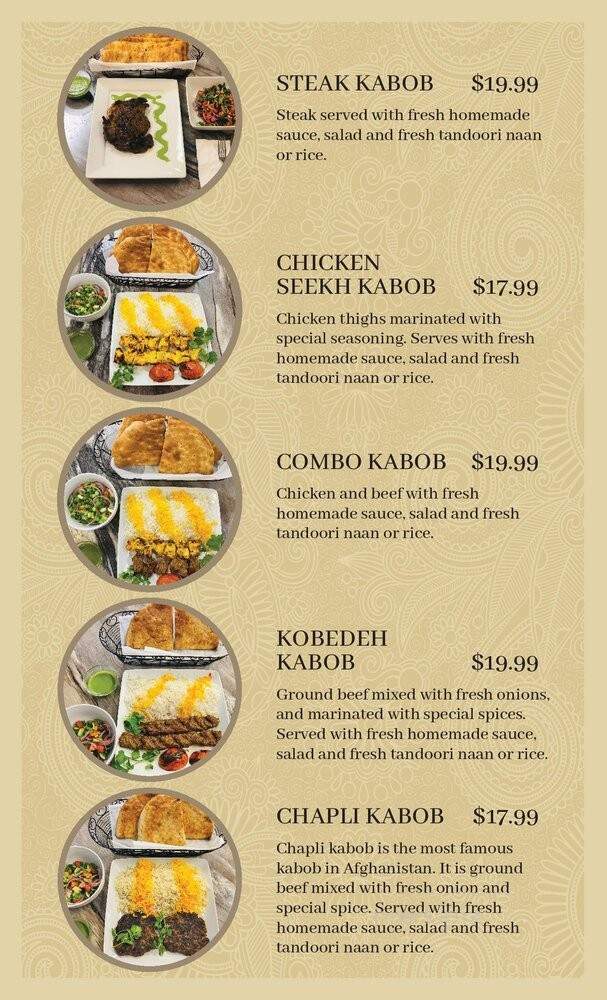 Khyber Restaurant - Folsom, CA menu_pic