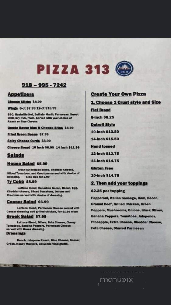 Pizza 313 - Tulsa, OK