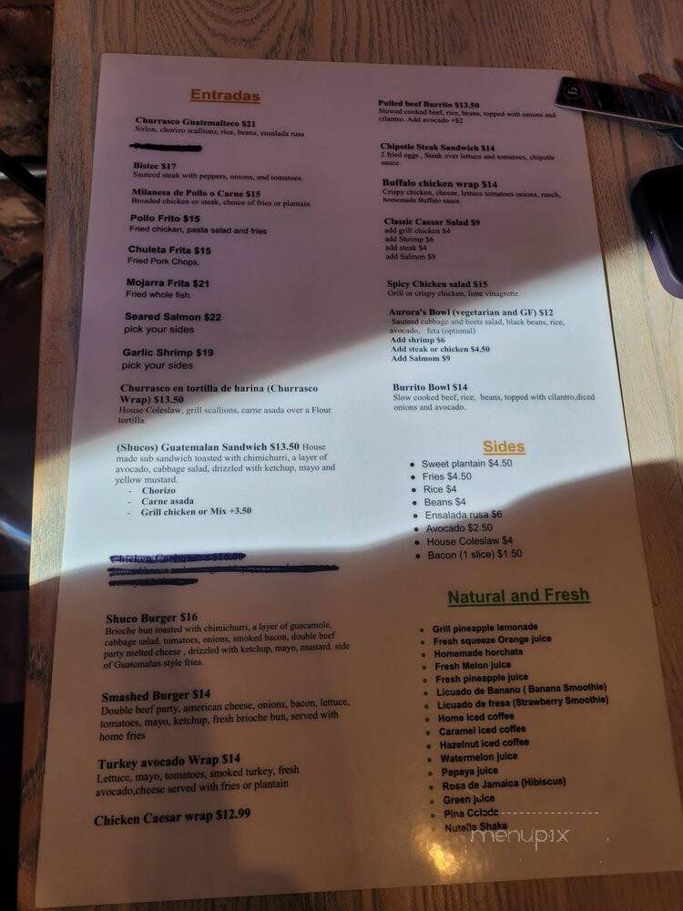 Auroras Bakery and Restaraunt - Hartford, CT menu_pic