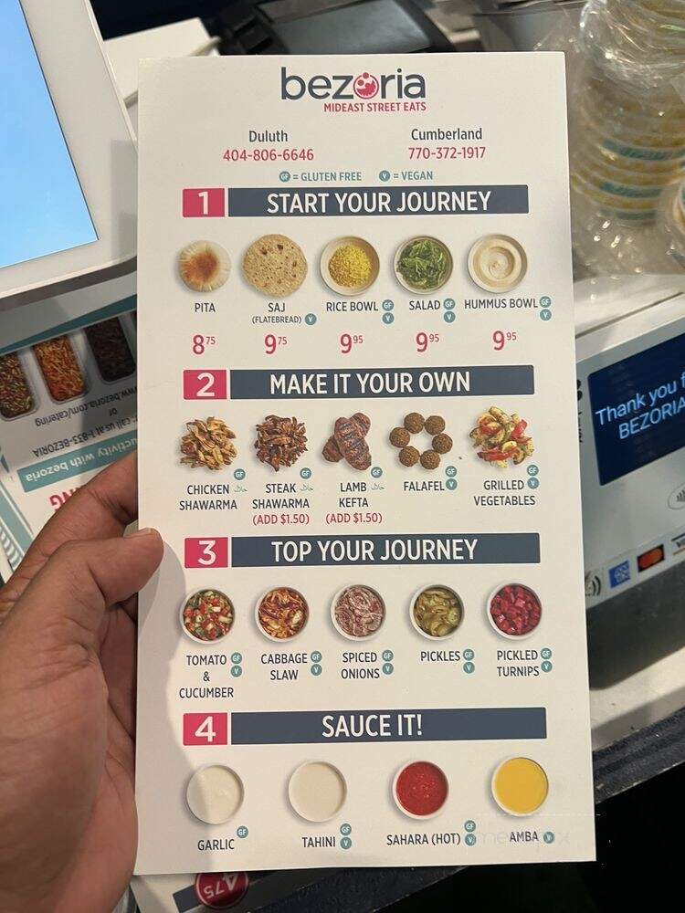 Bezoria - Duluth, GA menu_pic