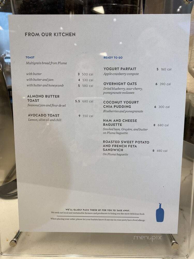 Blue Bottle Coffee - Washington, DC menu_pic