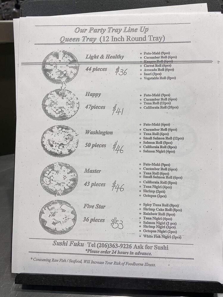 Bullettrain Udon - Shoreline, WA menu_pic
