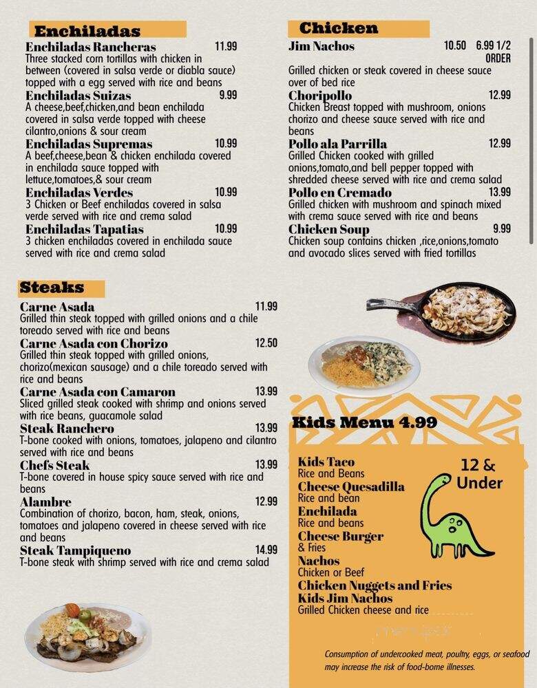 El Paso Mexican Restaurant - Clarksville, TN menu_pic