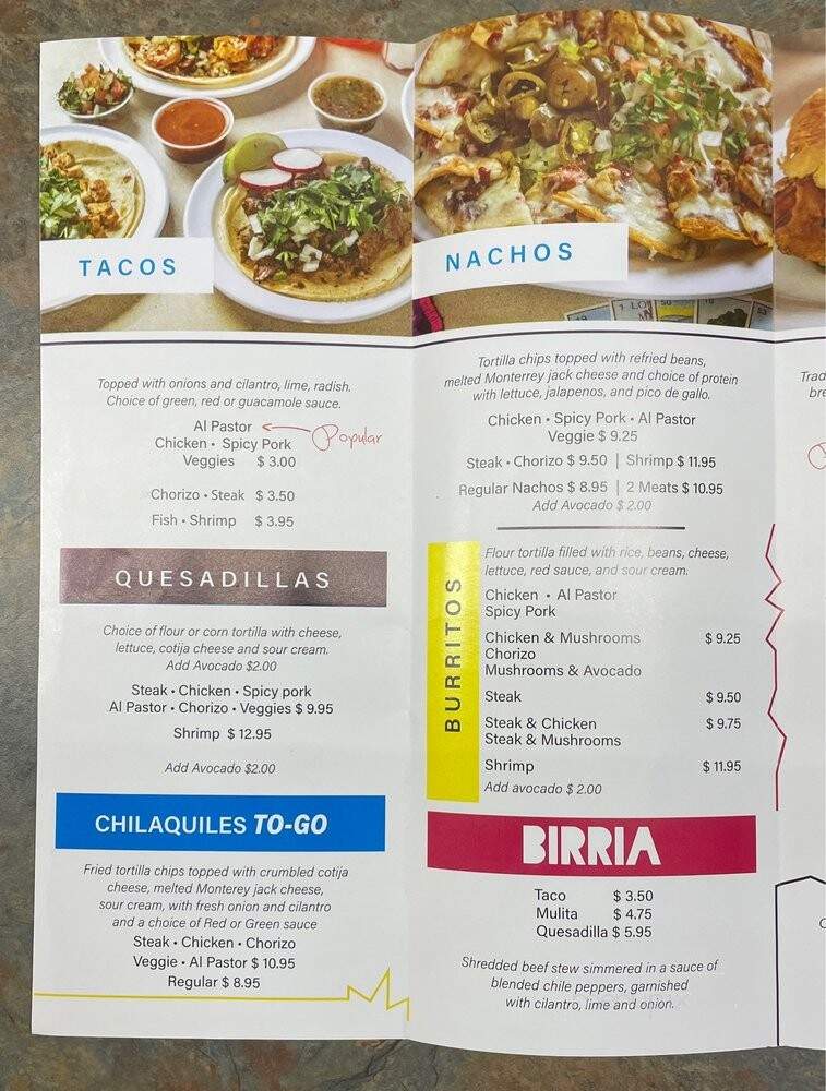 Homemade Taqueria - Bellerose, NY menu_pic