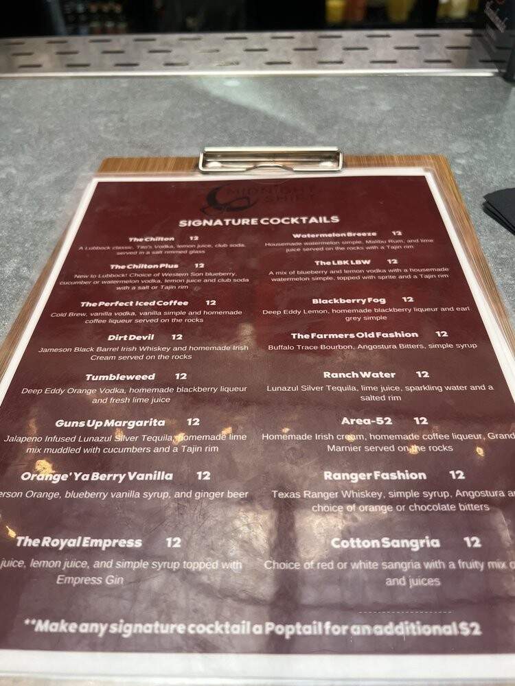 Midnight Shift - Lubbock, TX menu_pic