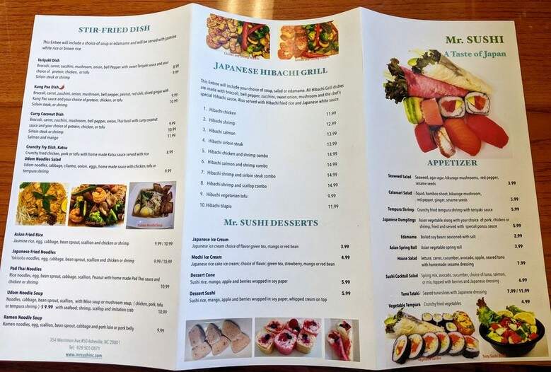 Mr.Sushi - Asheville, NC menu_pic