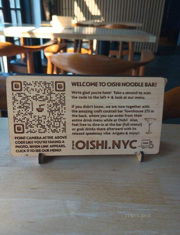 Oishi Noodle Bar - Brooklyn, NY menu_pic