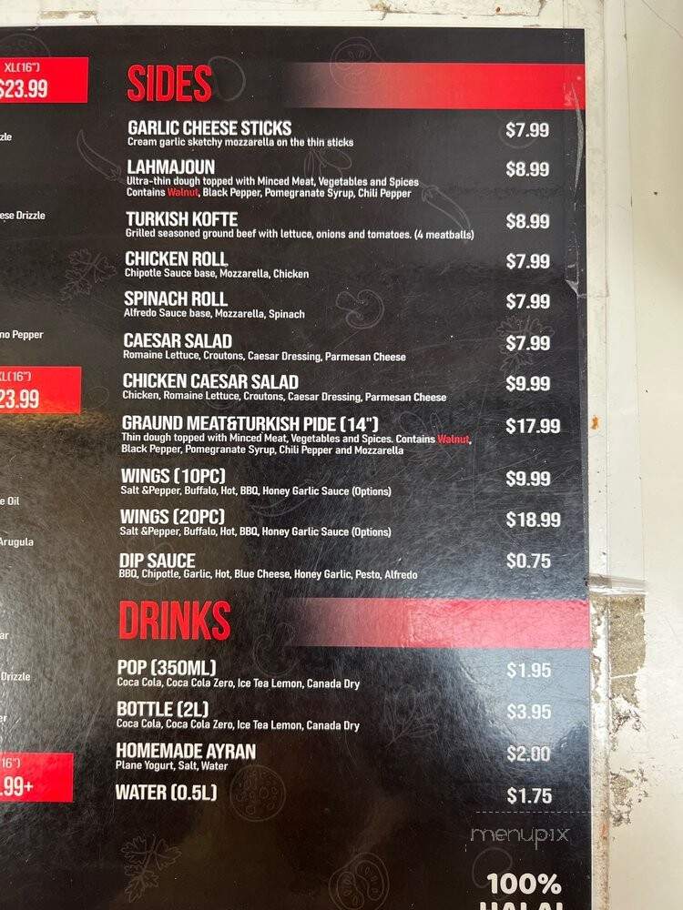 Pizza Art - Burnaby, BC menu_pic