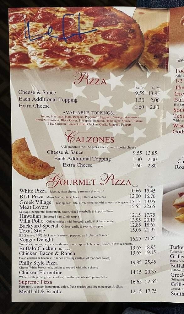 Supreme Pizza - East Greenwich, RI menu_pic